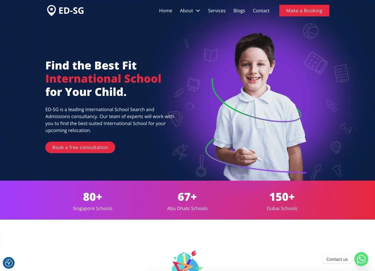 The ED-SG website, designed and built by Stryx Collective