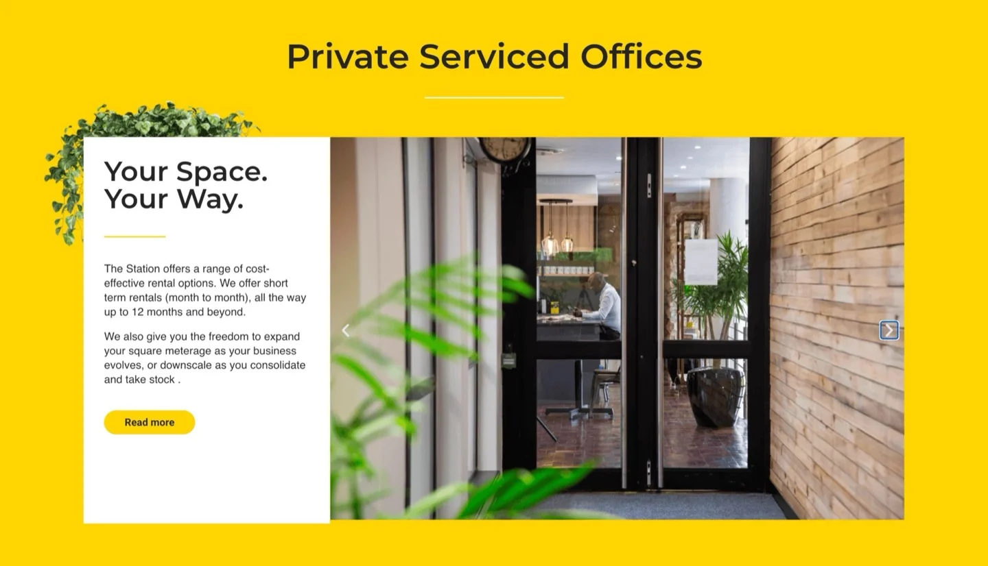 The The Station website, designed and built by Stryx Collective