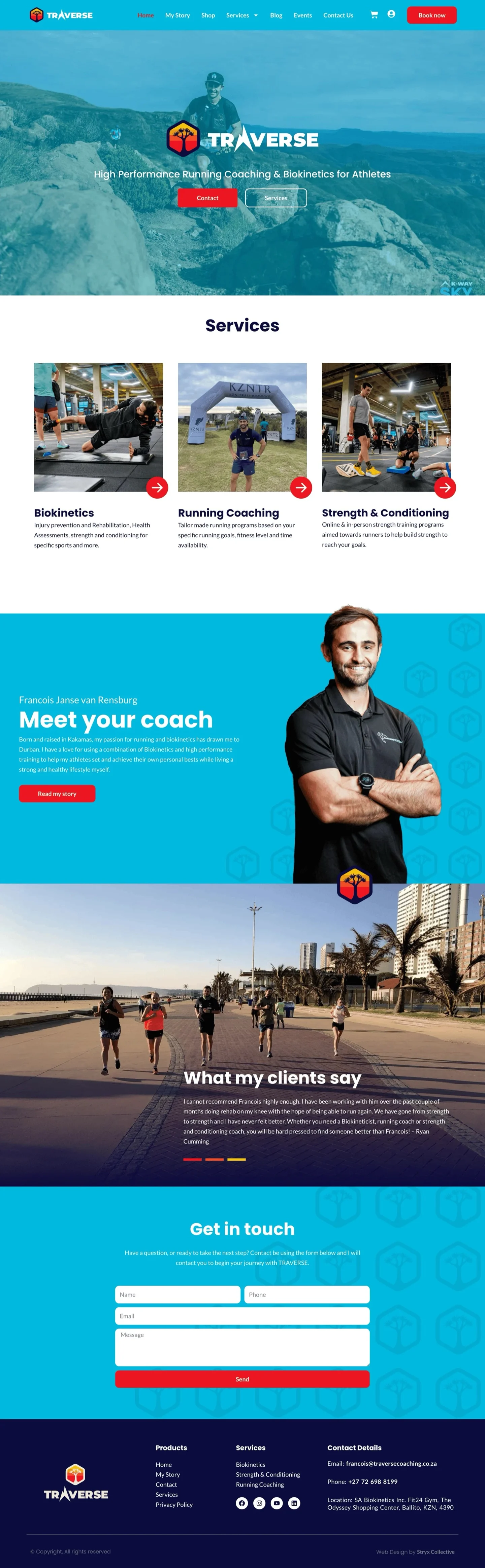 The Traverse website, designed and built by Stryx Collective